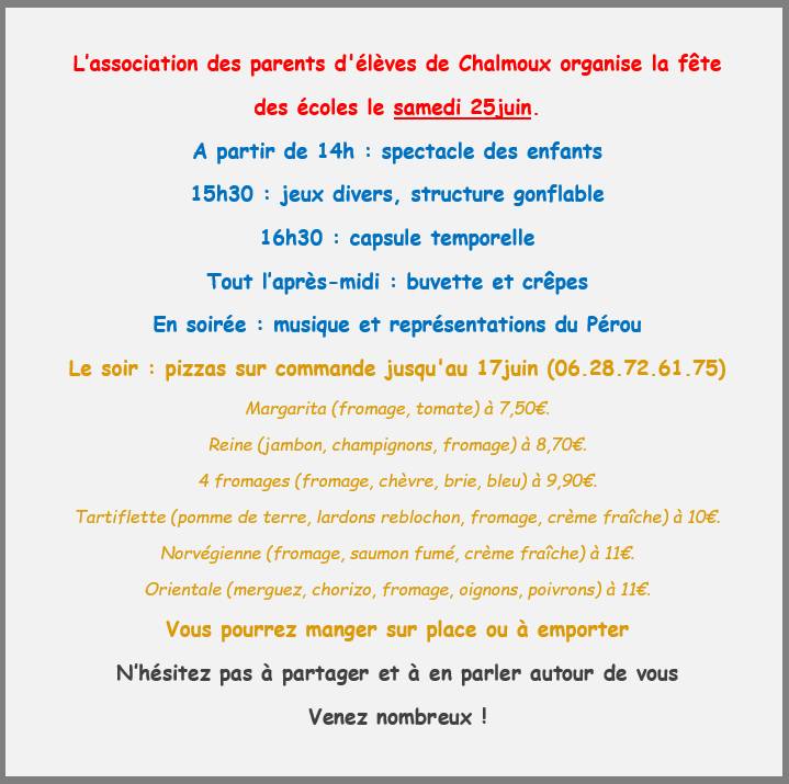 FETE DES ECOLES